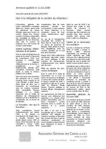 Communiqué 20080311