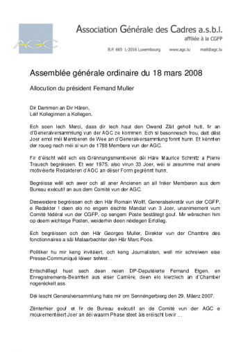 Allocution AG 2008