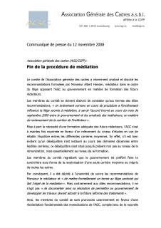 Communiqué 12.11.2008