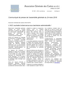 Communiqué 24.03.2016