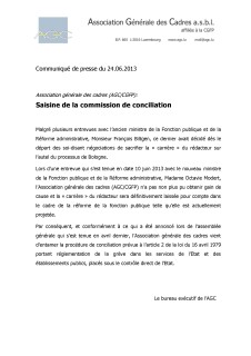 Communiqué 24.06.2013